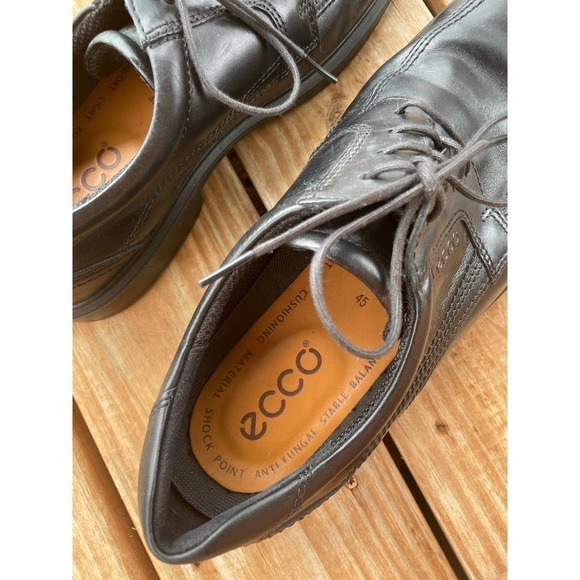 ECCO Men\'s Helsinki Black Lace Up Shoes Dress Shoes Size 45 main image 6